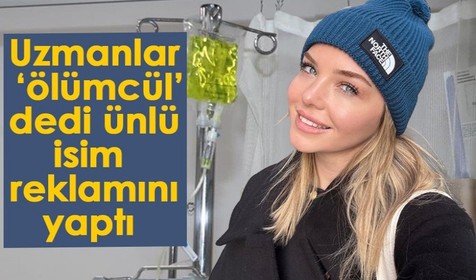 Gizem Güven can alan sarı serumun reklamını yaptı