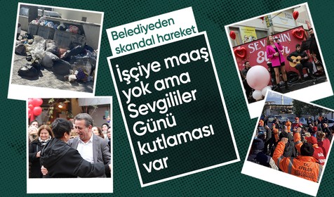 İşçilerin maaşını vermeyen Efeler Belediyesi Sevgililer gününde kutlamalara doymadı