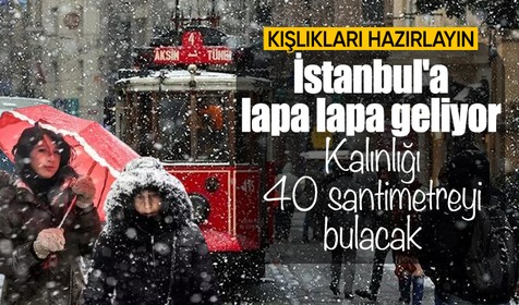 İstanbullular dikkat! Sıcaklıklar düşüyor lapa lapa kar geliyor! Atkıları eldivenleri çıkarın kalınlığı cetveli geçecek