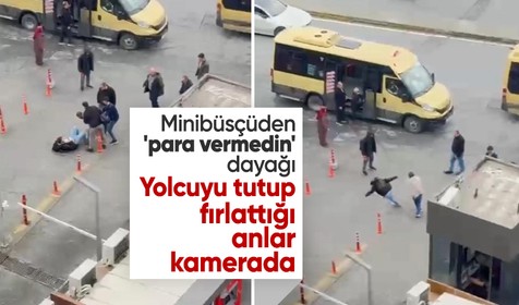 Minibüste kabus! Şoför yolcuya 'para vermedin' dedi saldırdı: O anlar kamerada