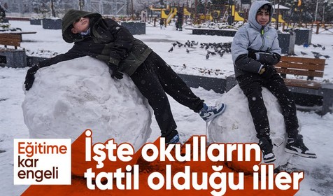 Eğitime kar engeli! Kar yağışı sebebiyle okulların tatil edildiği iller