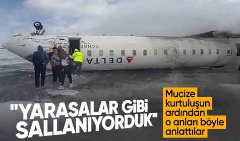 Ters düşen uçaktaki yolcular kabusu anlattı: Yarasalar gibi sallanıyorduk