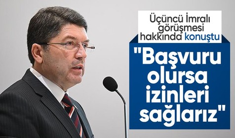Adalet Bakanı Tunç'tan İmralı açıklaması: "Başvuru olursa izinleri sağlarız"