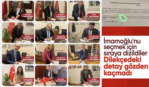 CHP'li milletvekilleri Ekrem İmamoğlu için imza atıyor
