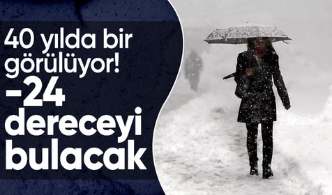 Bir ilimiz için meteorolojik izoterm uyarısı! 40 yılda bir görülüyor! -24 dereceyi bulacak