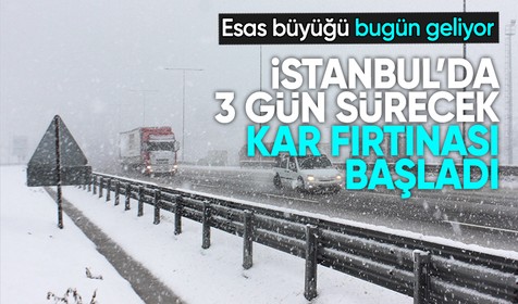 İstanbul kar fırtınasına teslim: Yağışlar şiddetini arttırdı