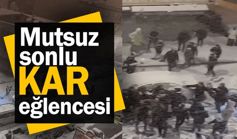Kar eğlencesi bir anda kavgaya dönüştü
