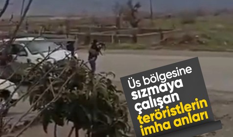 Irak'ta üs bölgesine sızmaya çalışan teröristlerin imha anları