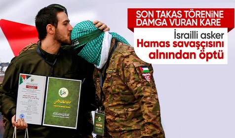 İsrail ile Hamas arasında son esir takası! İsrailli esirin hareketi törene damga vurdu