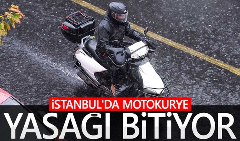 İstanbul'u etkisi alan kar yağışı sebebiyle gelen motokurye yasağı 23 Şubat'ta bitiyor