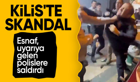 Kilis'te kendilerini uyarmaya gelen polislere saldırdılar