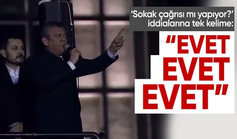 Özgür Özel: Bundan sonra sokaklardayız, meydanlardayız