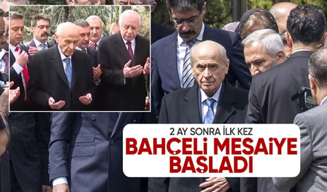 Devlet Bahçeli 2 ay sonra ilk kez görüntülendi! Türkeş'in kabrine ziyaret