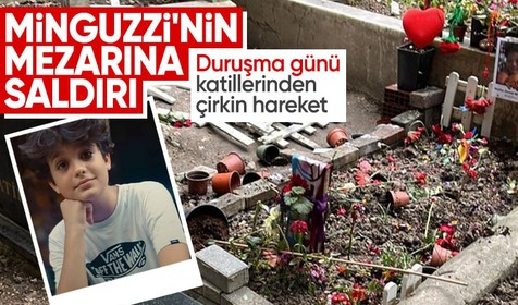 14 yaşındaki Mattia Ahmet Minguzzi’nin mezarına duruşma günü çirkin saldırı