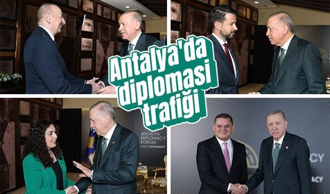 Cumhurbaşkanı Erdoğan Antalya'da mevkidaşlarıyla bir araya geldi