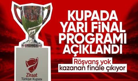 Türkiye Kupası'nda yarı final programı açıklandı