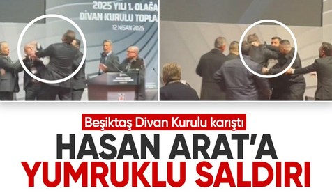 Beşiktaş'ın Divan Kurulu Toplantısında gergin anlar! Hasan Arat'a yumruklu saldırı