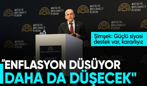 Hazine ve Maliye Bakanı Şimşek: "Enflasyon düşüyor, düşecek"