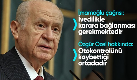 Devlet Bahçeli: CHP Genel Başkanı’nın otokontrolünü kaybettiği ortada
