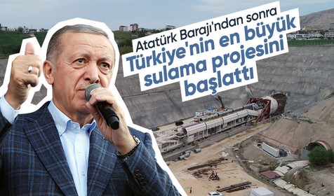 Erdoğan Cumhuriyet tarihinin en büyük sulama tünelinin kazı başlangıç töreninde konuştu