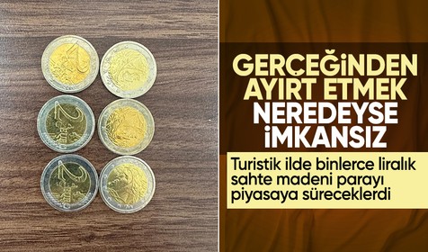 Mersin'de 430 bin TL değerinde 5 bin adet sahte madeni 2 euro ele geçirildi