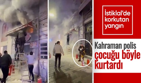 İstiklal Caddesi'nde korkutan yangın: Dumanların arasında kalan çocuk kurtarıldı