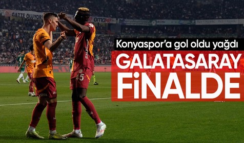 Konyaspor'u 5-1 mağlup eden Galatasaray, kupada finale yükseldi