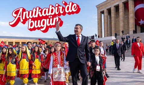 Anıtkabir'de 23 Nisan! Bakan Tekin ve Numan Kurtulmuş ziyaret etti