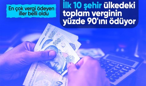 2024'ün en çok vergi veren 10 ili belli oldu: Türkiye'de toplanan toplam verginin yüzde 81'ini 5 il ödüyor