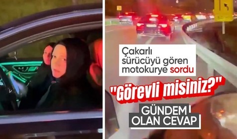 Beşiktaş'ta "çakarlı" tartışması! Motokurye "Görevli misiniz?" diye sordu kadının yanıtı pes dedirtti