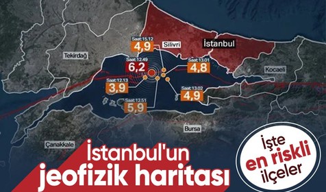 İstanbul'un jeofizik haritası: İşte en riskli ilçeler