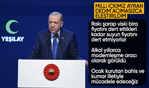 Cumhurbaşkanı Erdoğan Uluslararası Yeşilay Forumu'nda konuştu: Milli içkimiz ayran dedim diye acımasızca eleştirildim! Ocak kurutan bahisle mücadele edeceğiz