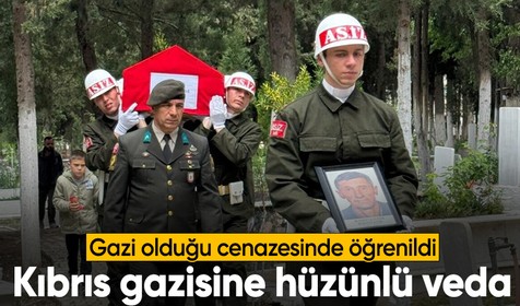 Gazi olduğunu cenazesinde öğrendiler: Manisa'da Kıbrıs gazisine hüzünlü veda