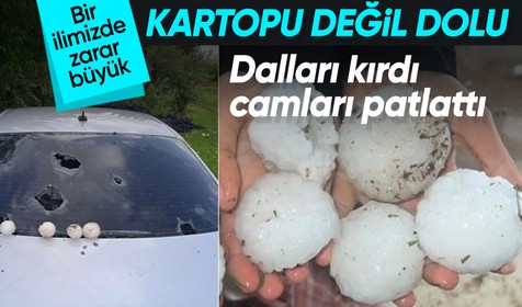 Şanlıurfa'da kar topu büyüklüğünde dolu yağdı: Ekili araziler ve araçlar zarar gördü