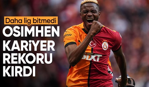 Victor Osimhen'den Galatasaray formasıyla kariyer rekoru!