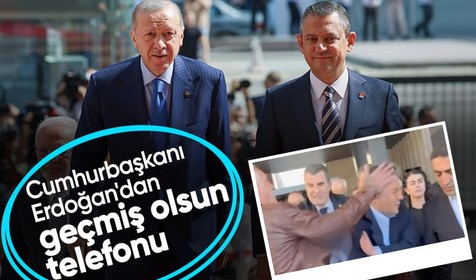 Cumhurbaşkanı Erdoğan'dan yumruklu saldırıya uğrayan Özgür Özel'e geçmiş olsun telefonu