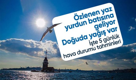 Dört gözle beklenen sıcak havalar yurdun batısında etkili olacak! İşte 5 günlük hava durumu