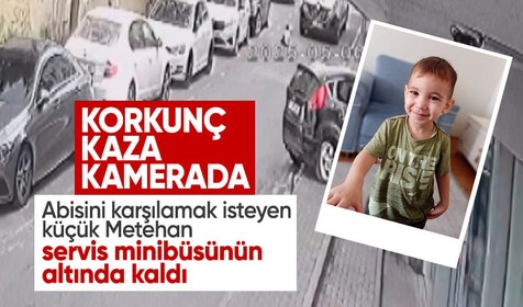 Gaziosmanpaşa'da korkunç kaza! Küçük Metehan abisini beklerken servis minibüsünün altında kaldı