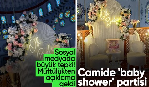Yer: Kocaeli... Camide 'baby shower' partisi yaptılar