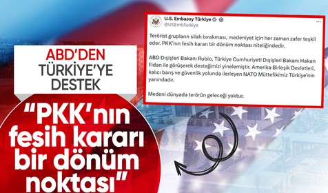 ABD Büyükelçiliği'nden PKK'nın feshi açıklaması: Bir dönüm noktası