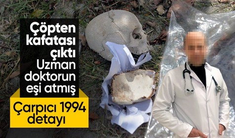 Çöpten kafatası çıktı! Uzman doktorun eşi atmış: Dikkat çeken 1994 detayı