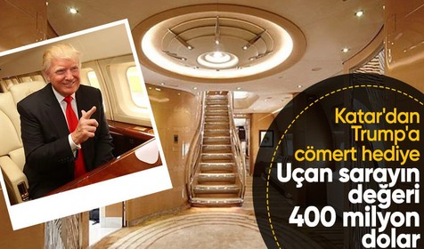 Katar Trump'a 400 milyon dolarlık jet hediye etti: Uçan saray görüntülendi
