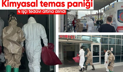 Kocaeli'de kimyasal temas paniği yaşandı: 4 işçi tedavi altına alındı