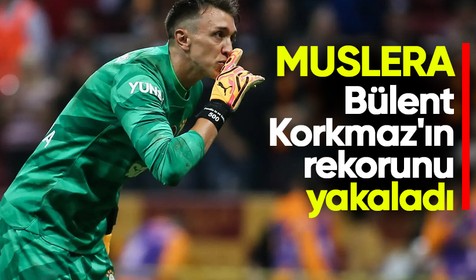 Galatasaray'da Muslera, kulüp efsanesi Bülent Korkmaz'ın rekorunu yakaladı