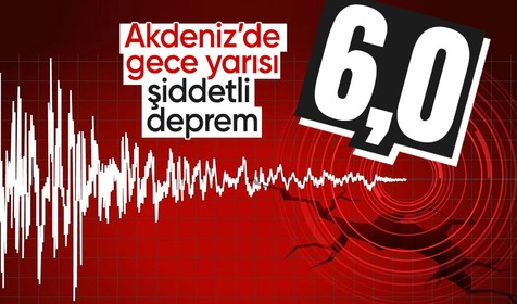 Muğla Datça'da 6 büyüklüğünde deprem