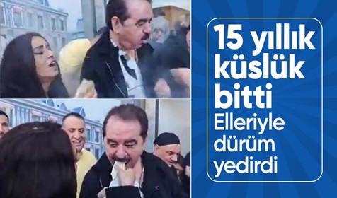 15 yıllık küslüğün ardından Yıldız Tilbe İbrahim Tatlıses'e elleriyle dürüm yedirdi! İkilinin samimi görüntüleri gündem oldu