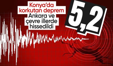 Konya'da 5,2 büyüklüğünde deprem: Ankara ve çevre illerde de hissedildi!