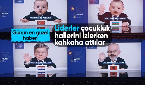 Avrupa Zirvesinde liderlerin yapay zekayla canlandırılmış çocukluk halleri izleyenleri gülümsetti