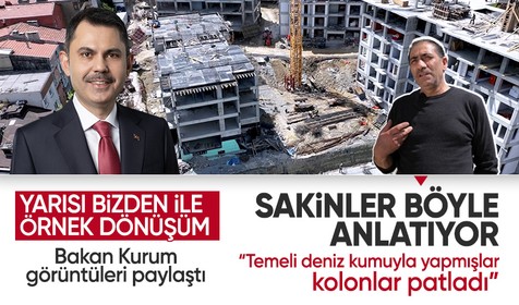 'Yarısı Bizden' ile alan bazlı örnek dönüşüm Küçükçekmece'de başladı! Bakan Kurum ilk görüntüleri paylaştı
