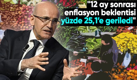 Bakan Şimşek: "12 ay sonrası enflasyon beklentisi yüzde 25,1’e geriledi"